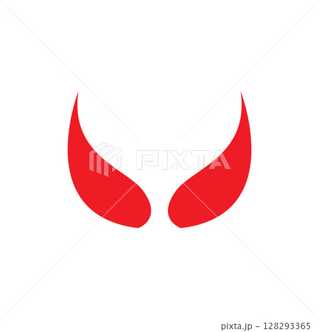 Devil horn Vector icon design illustration Template 128293365