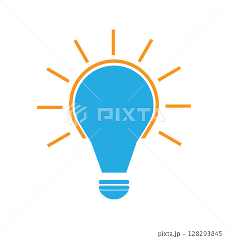 Light bulb icon line yellow and grey color Vector Image Light bulb icon line yellow and grey color Vector Image 128293845