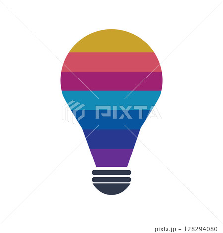 Bulb logo with power icon lamp logo colorful design template 128294080