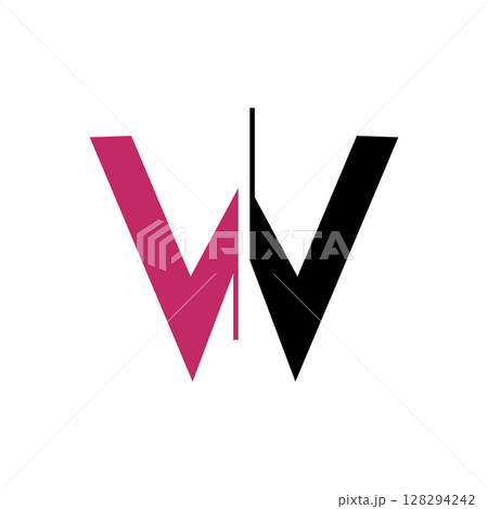 Letter W logo design vector illustration 128294242
