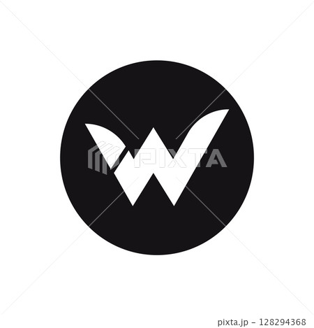 Letter W logo design vector illustration 128294368