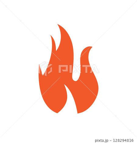 Fire logo design illustration and fire symbol 128294816