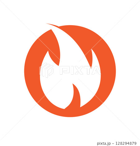 Fire logo design illustration and fire symbol 128294879