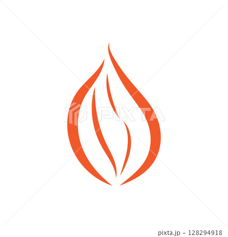 Fire logo design illustration and fire symbol 128294918