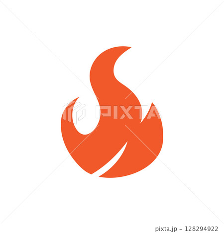 Fire logo design illustration and fire symbol 128294922