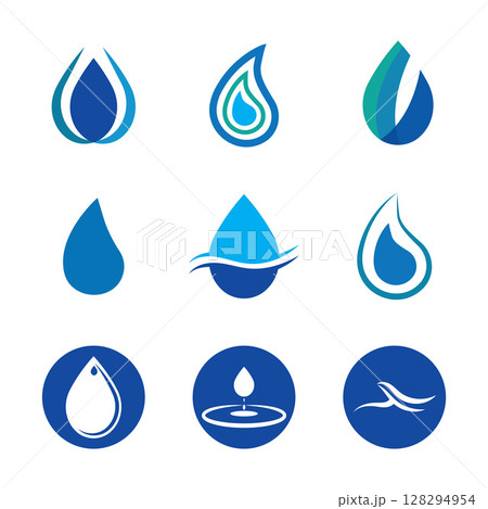 Water Logo Design Graphic Illustration 128294954