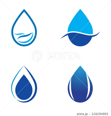 Water Logo Design Graphic Illustration Water Logo Design Graphic Illustration 128294993