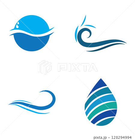 Water Logo Design Graphic Illustration 128294994