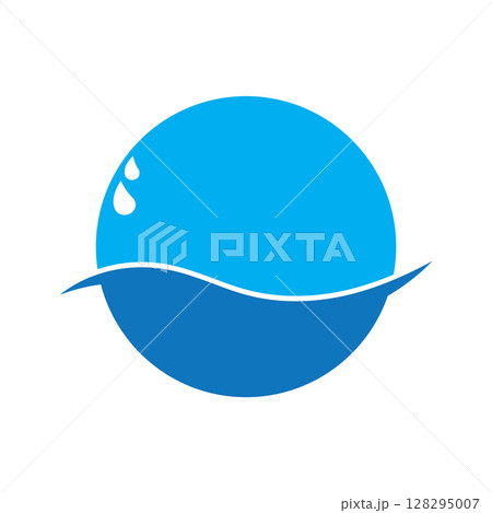 Water Logo Design Graphic Illustration 128295007