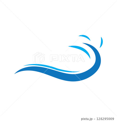 Water Logo Design Graphic Illustration 128295009