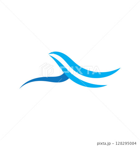 Water Logo Design Graphic Illustration 128295084