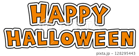 ハッピーハロウィン文字 ベクター 128295443