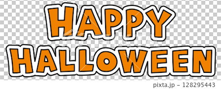ハッピーハロウィン文字 ベクター 128295443