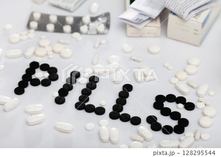 Tablets formed word PILLS 128295544