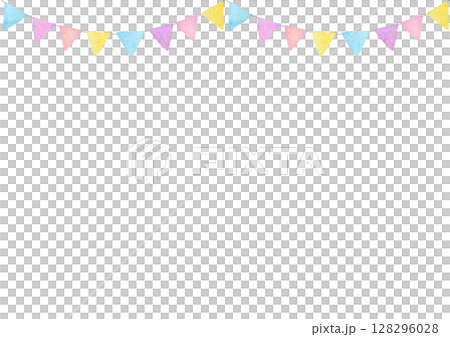 彩色花環插圖水彩畫 128296028