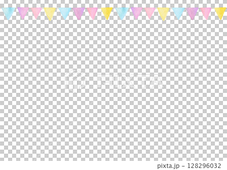 彩色花環插圖水彩畫 128296032