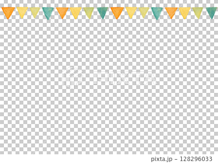 彩色花環插圖水彩畫 128296033