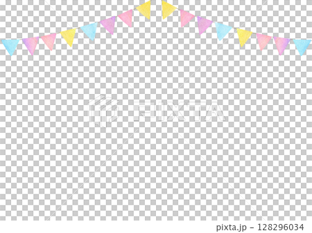 彩色花環插圖水彩畫 128296034