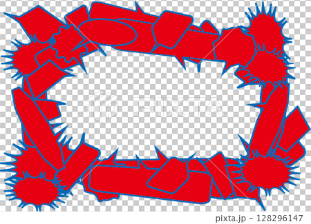 Red frame made of speech bubbles Red frame made of speech bubbles 128296147