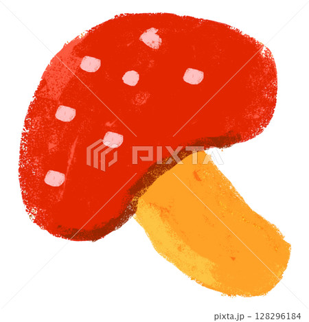 クレヨンタッチ　毒キノコ　ドクロマーク 128296184