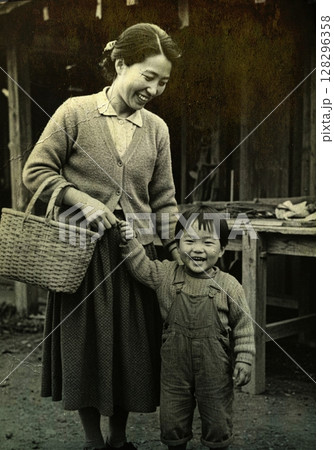 【AI生成】昭和の風景 - 親子でお買い物 2202003 128296358