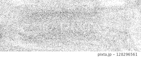 Abstract sandy grain texture. Stipple grit noise background. Distress dust particles overlay. Grunge dotted sand backdrop. Stone specks, speckles, granules wallpaper. Vector dotwork grit print texture 128296561