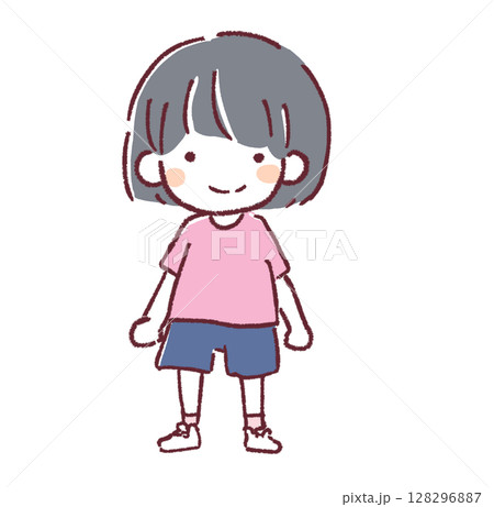 女の子 イラスト かわいい 128296887