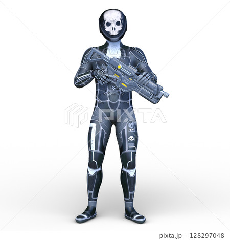 骸骨面のサイバー戦士 128297048