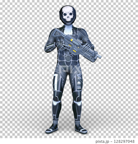 骸骨面のサイバー戦士 128297048