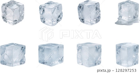 さまざまな氷の素材 128297253