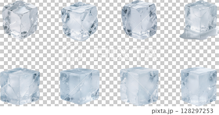 さまざまな氷の素材 128297253