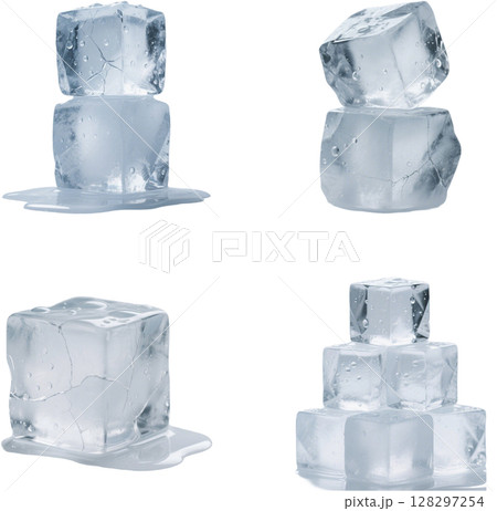 いろいろな形の氷の素材 いろいろな形の氷の素材 128297254