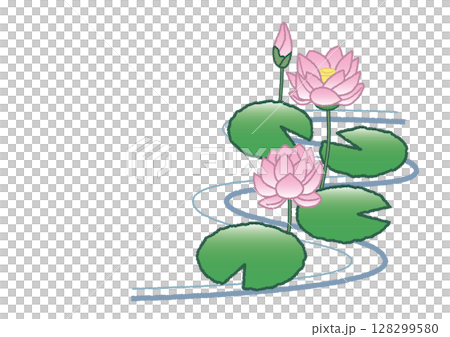 蓮のイラスト 128299580