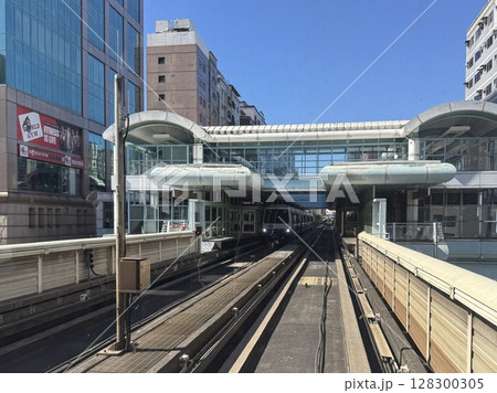 台北地下鉄MRT文湖線の車内から見える大安駅 台北地下鉄MRT文湖線の車内から見える大安駅 128300305