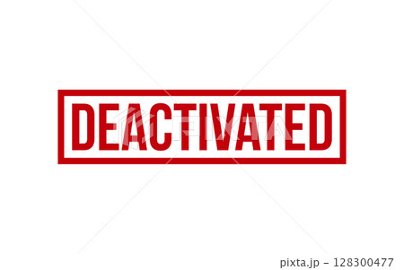 Red Deactivated Rubber Stamp Seal Vector Red Deactivated Rubber Stamp Seal Vector 128300477