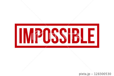 Red Impossible Rubber Stamp Seal Vector 128300530