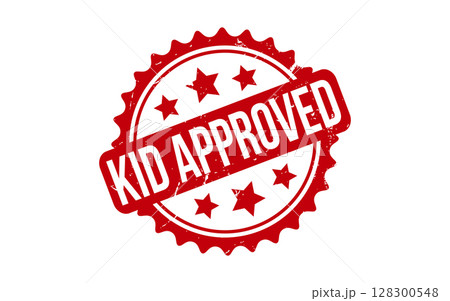 Red Kid Approved Rubber Stamp Seal Vector 128300548