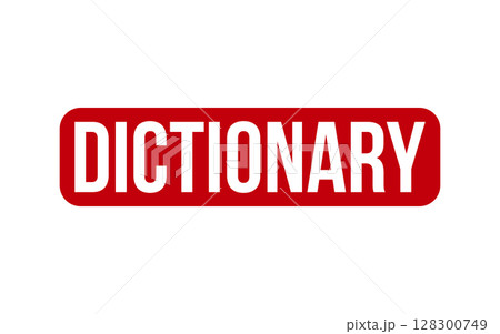 Red Dictionary Rubber Stamp Seal Vector Red Dictionary Rubber Stamp Seal Vector 128300749