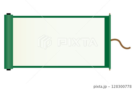 シンプルな巻物のフレームイラスト素材 128300778
