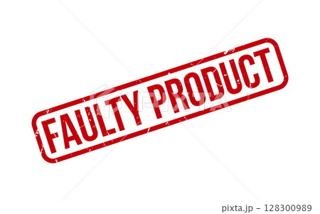 Red Faulty Product Rubber Stamp Seal Vector 128300989