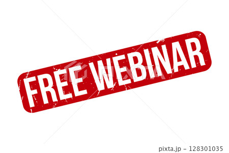 Red Free Webinar Rubber Stamp Seal Vector 128301035