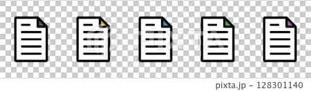 イラストアイコン素材セット：ドキュメントファイル001 128301140