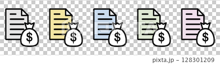 插圖圖示素材集：金錢文件檔069 128301209