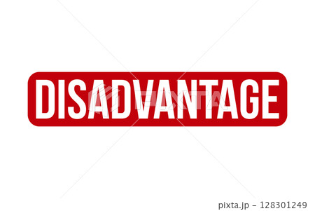 Red Disadvantage Rubber Stamp Seal Vector 128301249