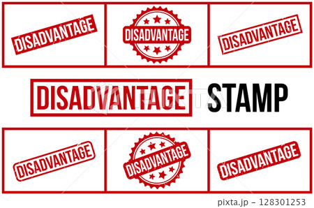 Disadvantage Rubber Stamp Set Vector 128301253