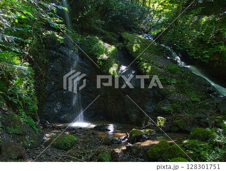 新緑のひづめの滝 128301751