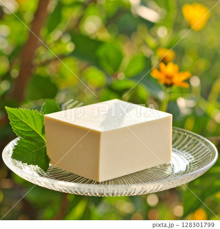 冷奴　豆腐　イラスト 128301799