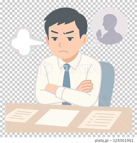怒りや愚痴を何度も思い出してしまう時間、嫌な相手のことを反芻し続けてしまう、仕事中にイライラが止まら 128301981