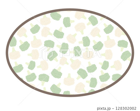 ブロッコリーの丸いフレーム 128302002