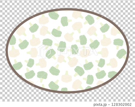 綠色花椰菜圓框 綠色花椰菜圓框 128302002